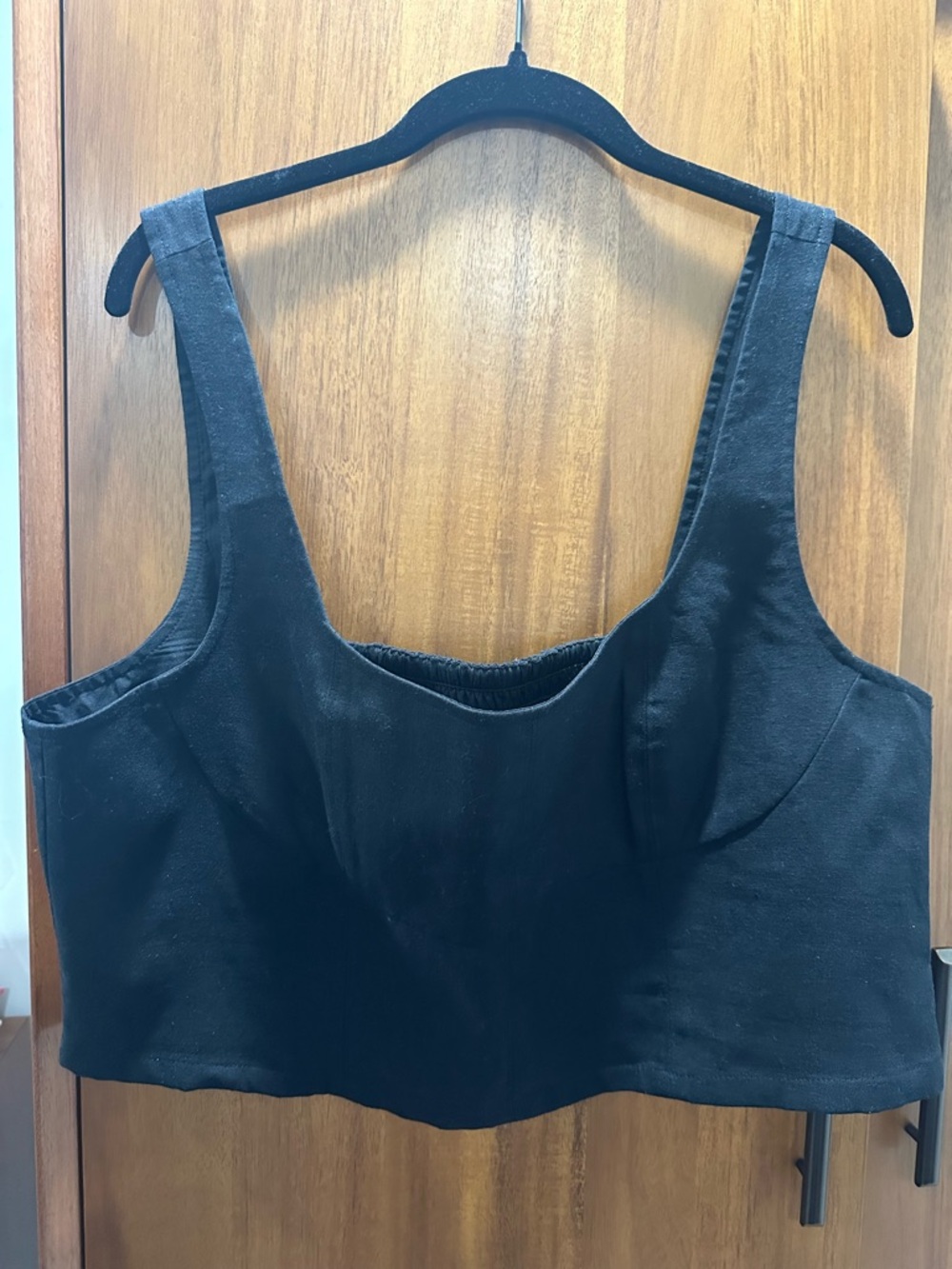 Black Cropped Tank Top - Banana Republic Bralette NWT